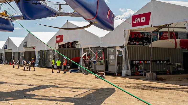 composiet rijplaten op een evenement